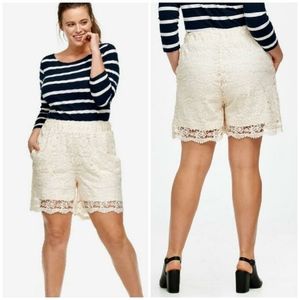 Ellos Crochet Lace Pull On Shorts